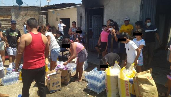 El fuego se habría originado a causas de los fuegos artificiales que utilizaban los niños y jóvenes.