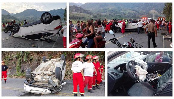 Chanchamayo: Camioneta que chocó en  'Curva del diablo'  era conducida por policías