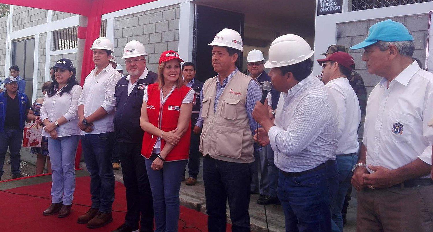 Mercedes Aráoz participa en inauguración de la Cámara de Bombeo y Redes de Alcantarillado 