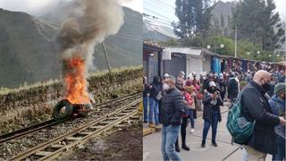 Bloquean vías del tren a Machu Picchu en medio de paro agrario en Cusco (VIDEO)