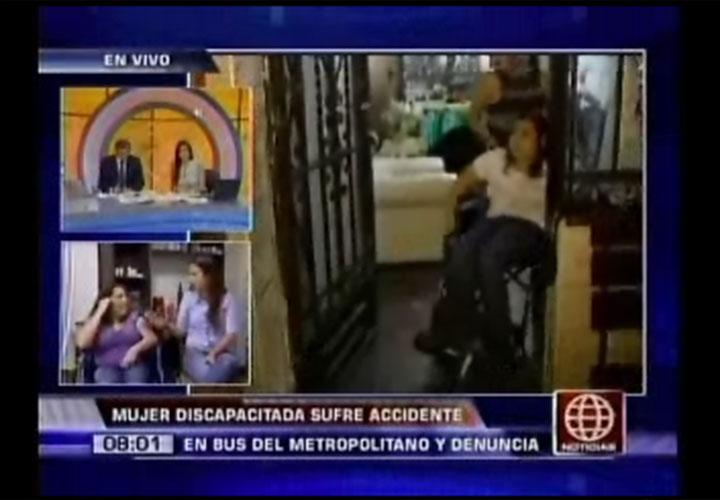 Mujer con discapacidad denuncia al Metropolitano por falta de facilidades de transporte