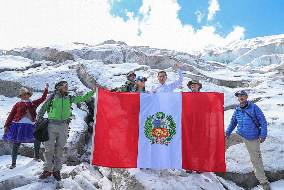 Presidente Vizcarra llegó a nevado Huascarán para expedición científica más grande (FOTOS y VIDEOS)