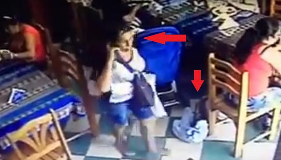 Chiclayo: Mujer roba a turista y queda al descubierto con videocámara (VIDEO)