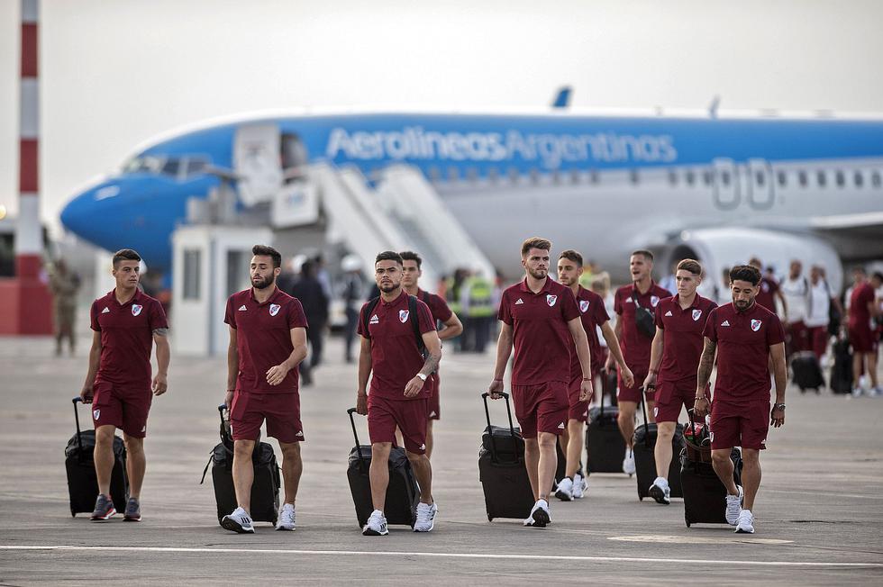 La llegada de River Plate a Lima para disputar la final de la Copa Libertadores (FOTOS y VIDEO)