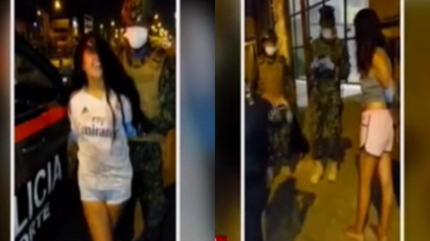 Coronavirus: hermanas ebrias se burlan de policías y soldados en Puente Piedra