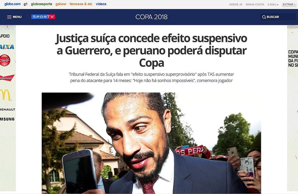 Paolo Guerrero al Mundial: Así informó la prensa extranjera decisión de justicia suiza