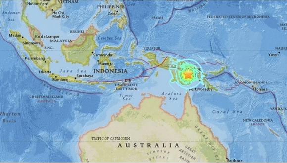 Papúa Nueva Guinea sufrió terremoto de 7,5 de magnitud 