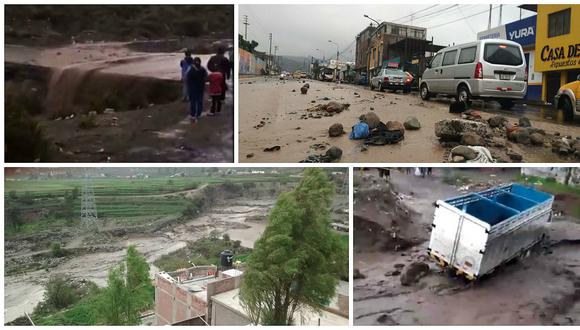 Granizada y lluvias provocan el ingreso de torrenteras y bloqueo de vías (VÍDEO)