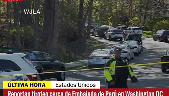 Agentes del servicio secreto de EE.UU. redujeron a un intruso en las inmediaciones de la residencia del embajador de Perú en Washington. (Foto: Captura de video)