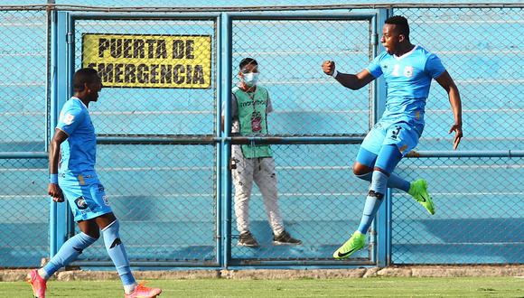 Camilo Mansilla celebra el primer gol de Binacional. (Foto: Difusión)