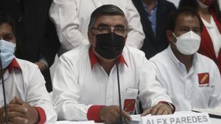 Alex Paredes, vocero de Perú Libre: “Creo que después del congreso partidario del sábado vamos a tener gabinete”