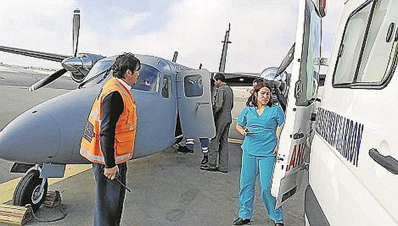 Recién nacido que tiene mal congénito es trasladado en avioneta a hospital de Lima 