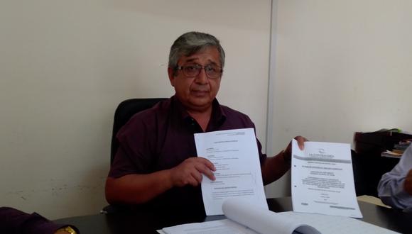 Gerente general Mario López destacó que consorcio presentó documentos falsos de su personal. (Foto: Adrian Apaza)