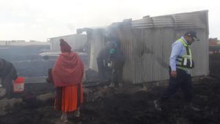 Incendio arrasa pastizales y viviendas prefabricadas en San Miguel