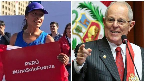 Kuczynski felicita a Inés Melchor por triunfo en maratón de Santiago (VIDEO)
