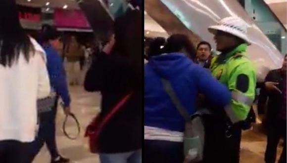 Arequipa: Mujer castiga con correazo en la cara a niño y testigos la contienen a la fuerza (VIDEO)