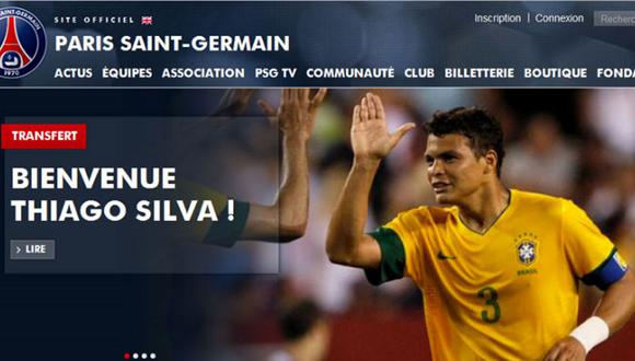 Es oficial: Thiago Silva ya es jugador del Paris Saint Germain