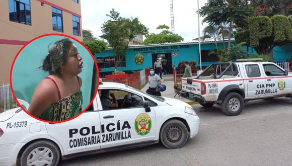 La fémina Candy Saldaña Vilela insultó a los agentes también en la comisaría de Zarumilla.