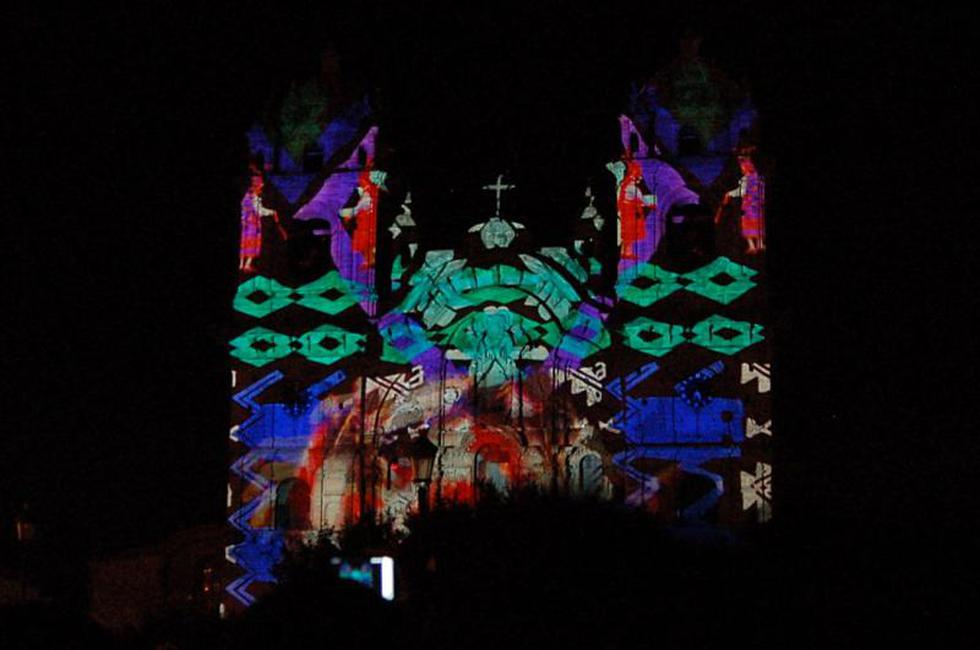 Proyectan impresionante video mapping en 3D sobre templo cusqueño