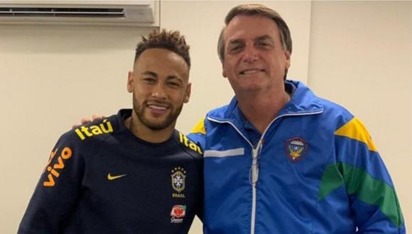 Jair Bolsonaro visitó a Neymar en clínica tras la fuerte lesión