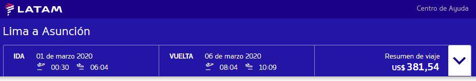 Vuelo directo a Asunción operado por Latam. (Foto: Latam)
