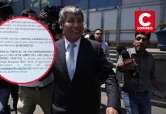 Poder Judicial cita a Wilfredo Oscorima por incumplimiento de reglas de conducta