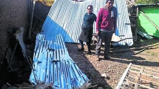 Ventarrón arrasa con techos de 7 casas, y 75 familias quedan sin luz en Chupaca - Junín