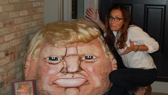  Halloween: Decoran calabaza gigante con rostro de Donald Trump