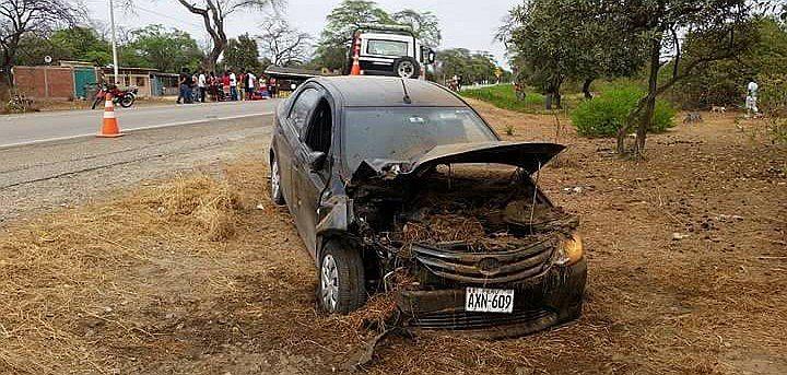 Accidente de tránsito en vía Chulucanas - Piura deja el saldo de un muerto y tres heridos