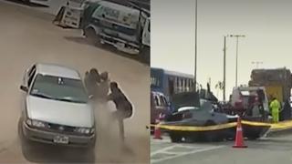 SJM: auto donde huían tres delincuentes chocó contra tráiler y uno de ellos falleció | VIDEO 