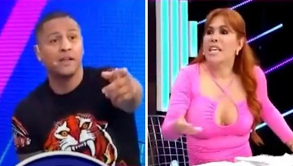 Jonathan Maicelo y Magaly Medina sostuvieron altercado durante entrevista en vivo. (Foto: captura ATV)