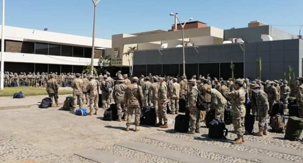 Ica: Llegan 220 agentes de la FAP a Ica para hacer cumplir estado de emergencia.