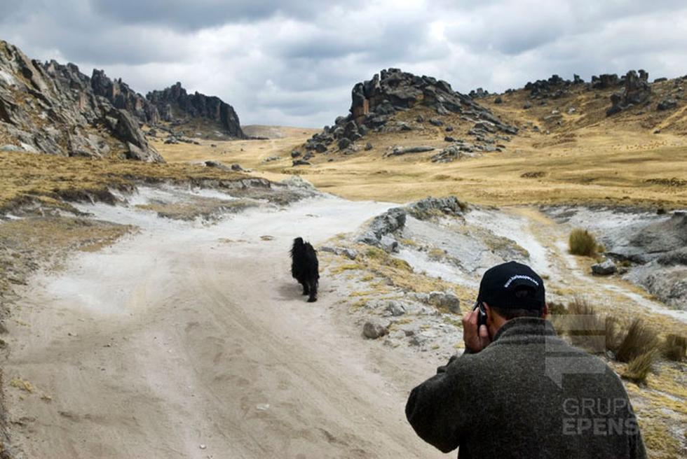 El guardián de las piedras en Cerro de Pasco 