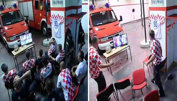 Bomberos croatas tienen impresionante reacción minutos antes del gol de Rakitic (VÍDEO)