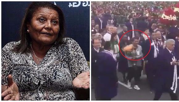 Señor de los Milagros: Mamá de Paolo Guerrero estuvo presente en procesión del 'Cristo Moreno' (VIDEO)