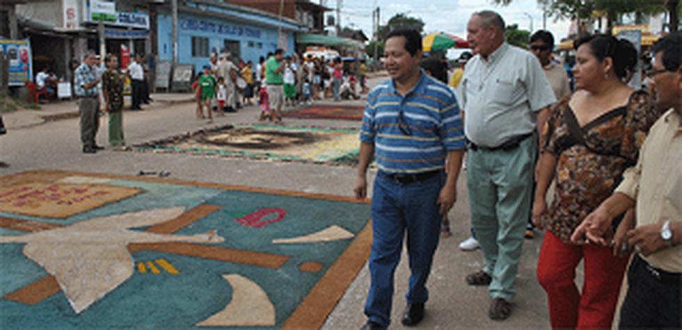 Ucayali: Singular concurso de alfombras por Semana Santa