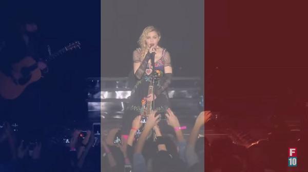 YouTube: ​Madonna llora durante concierto por víctimas de París