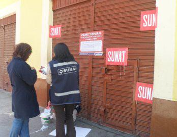 Sunat cierra más de noventa negocios