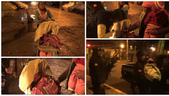 Intervienen a mujer ebria que dormía en la calle con sus dos bebés  (VIDEO)