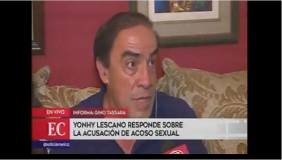 Yonhy Lescano sobre periodista que lo denunció: "Pudo haber bromas subidas de tono" (VIDEO)