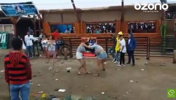 Huanchaco: Mujeres se agarran de los pelos en festejo de Año Nuevo (VIDEO) 