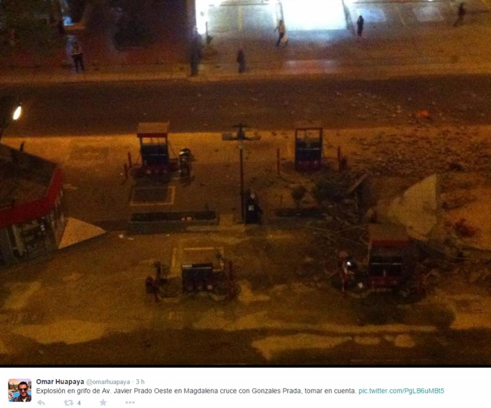 Acumulación de gases causó explosión en grifo de Magdalena (FOTOS)