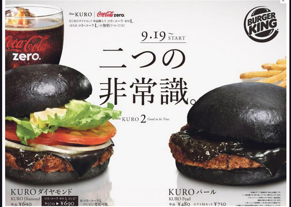 Presentan hamburguesa con queso negro de carbón y salsa de calamar (FOTOS)