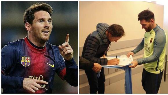 Lionel Messi: ¿a quién le pidió un autógrafo el astro del Barcelona? [VIDEO]