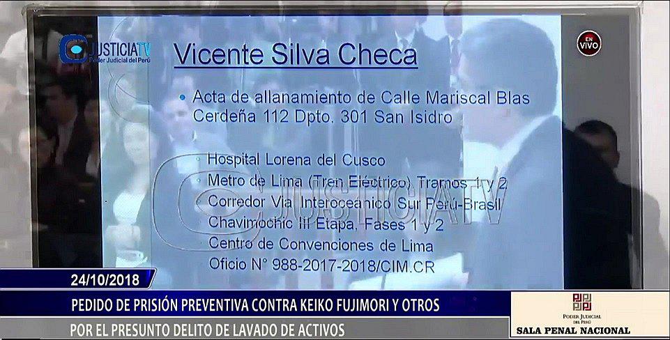Keiko Fujimori: Silva Checa, hombre de confianza de Montesinos, tenía documentos sobre Chavimochic en su casa