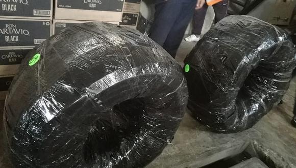Hallan 55 kilos de marihuana enviada de Lima como encomienda de mangueras