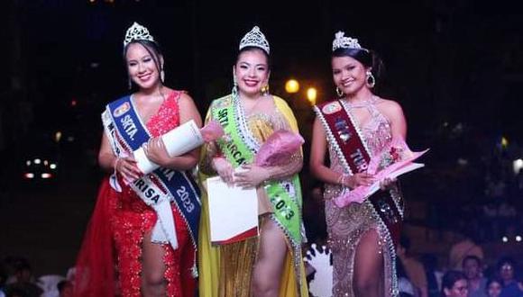 La soberana Yanury Correa, junto a "Miss Simpatía 2023" y "Miss Turismo".