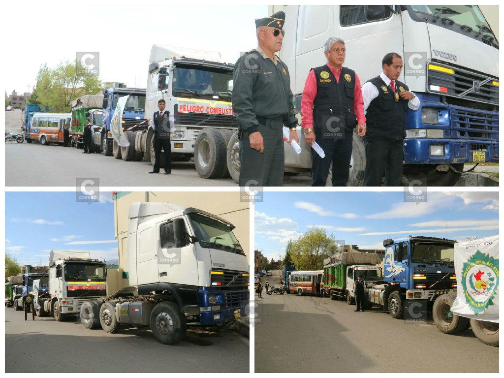 Huancayo: PNP  incauta camiones importados valorizados en  un millón de soles (VIDEO)