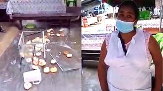Cusco: vendedora denuncia que extranjero destrozó su puesto por no pagarle cupo (VIDEO)