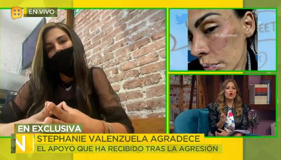 Stephanie Valenzuela rompe su silencio en el programa “Ventaneando” tras ser agredida por Eleazar Gómez. (Foto: Captura TV Azteca)